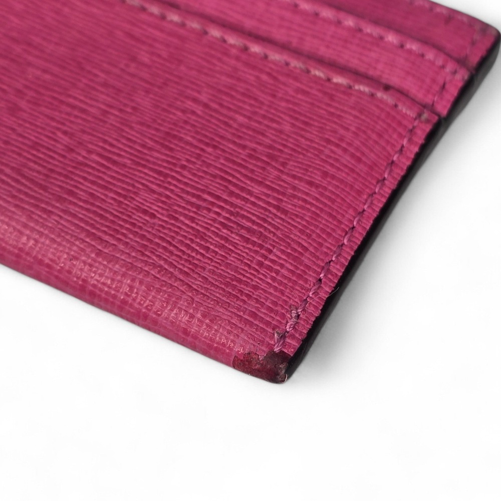 Coach Magenta Pink Crossgrain Leather Slim Card Case - Picture 4 of 5